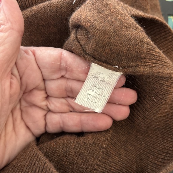 27 Miles Malibu Revolve Blakely Sweater Charcoal Camel Spice 100% Cashmere - Picture 11 of 12